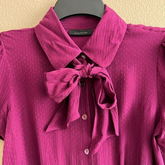 Semantiks 100% Silk Button Down Career Blouse - Picture 2 of 8